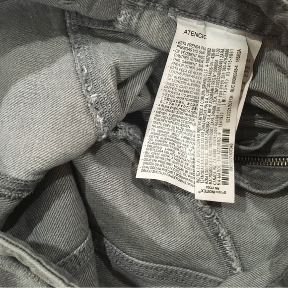 Zara jeans Anthracite Grey TRF Seamed Straight Zip Up Western Rodeo women 2/24 - Picture 6 of 8